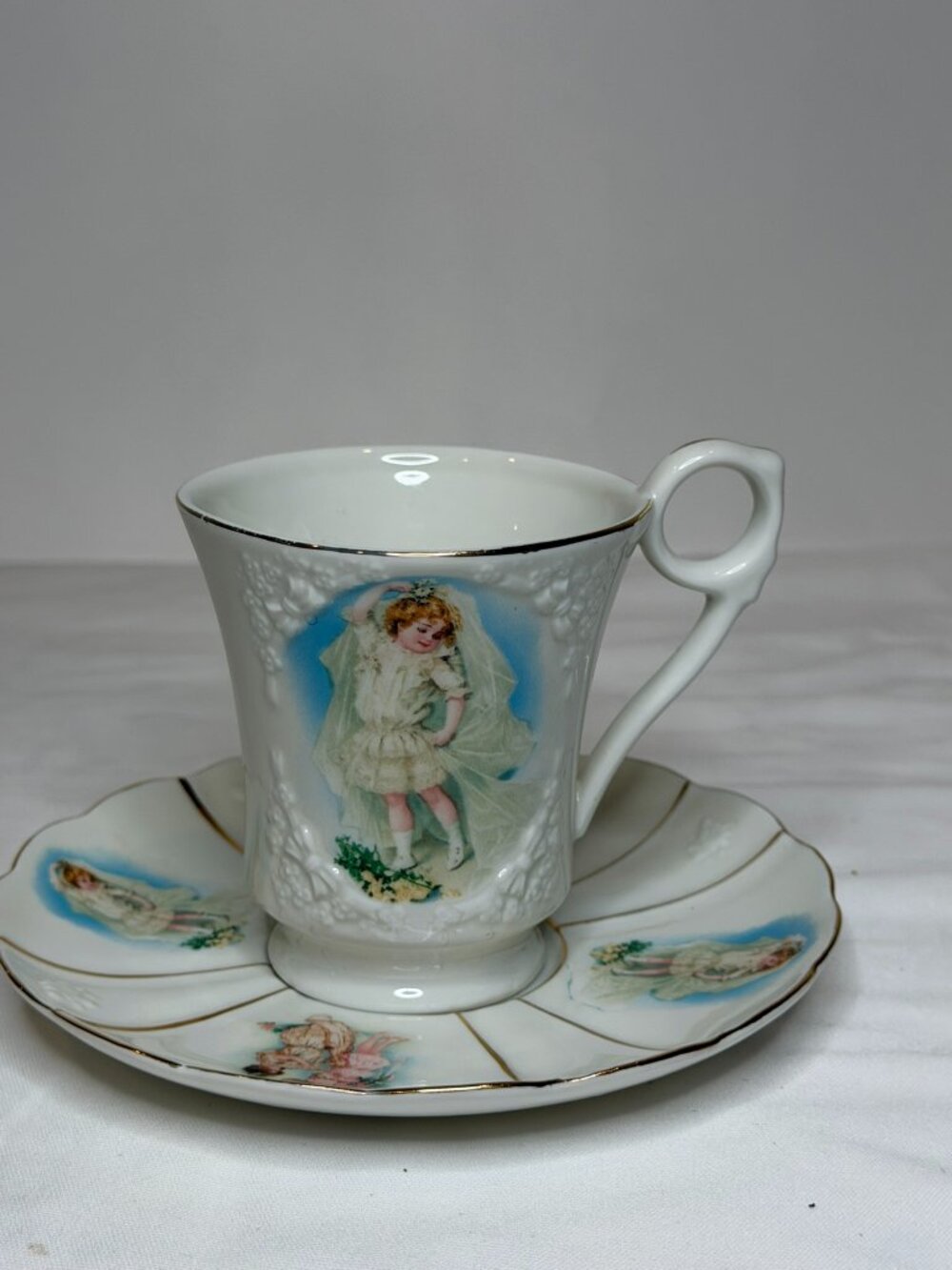 Maud Humphrey Bogart Cup & Saucer 1991 Hamilton Gifts
